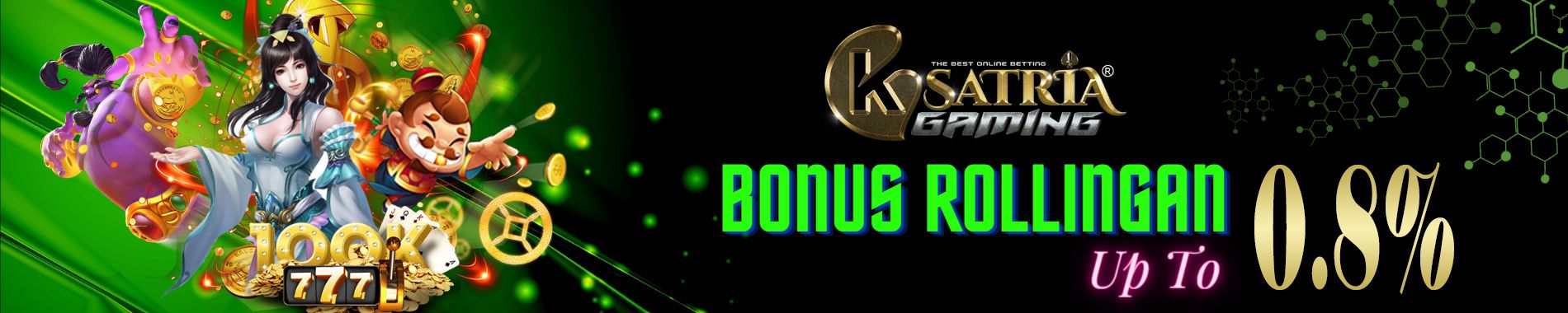 BONUS ROLLINGAN  SLOT SETIAP HARI 0,8% ksatriagaming